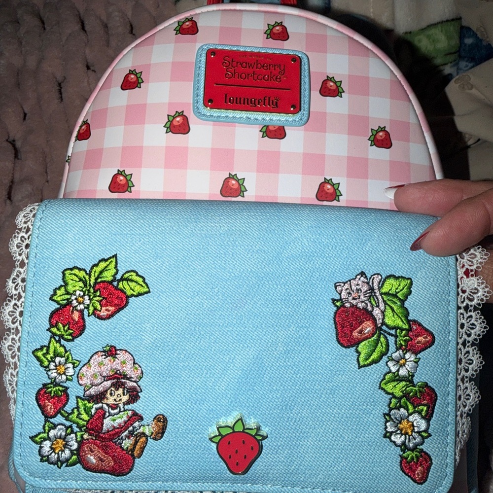 Loungefly Strawberry Shortcake Backpack - Pink and Blue